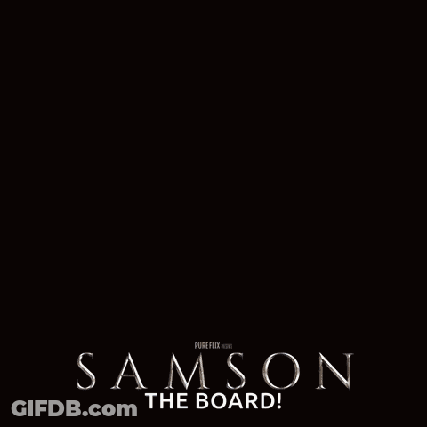 A Poster For Samson The Board Shows A Man Fighting Another Man GIF