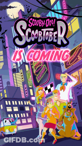 A Poster For Scooby-Doo Scoobiober Is Coming With Cartoon Characters GIF