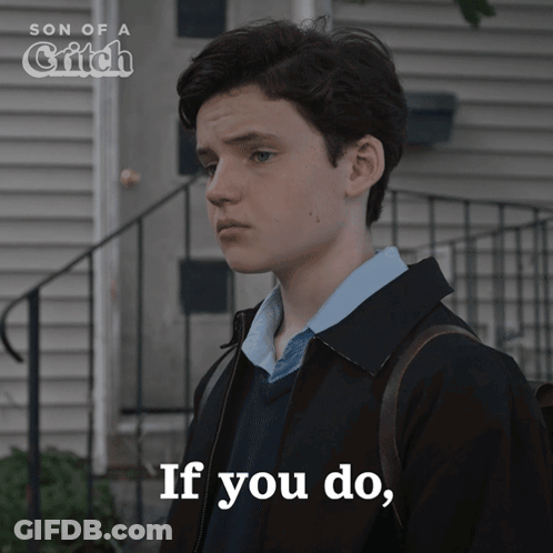 A Poster For Son Of A Critch Shows A Young Man With A Backpack GIF