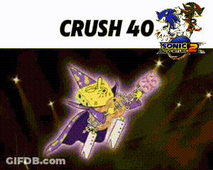 A Poster For Sonic Adventure 2 With A Spongebob Character On It GIF