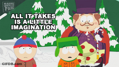 A Poster For South Park Shows A Man In A Top Hat GIF