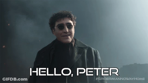 A Poster For Spider Man No Way Home Shows A Man Wearing Sunglasses GIF