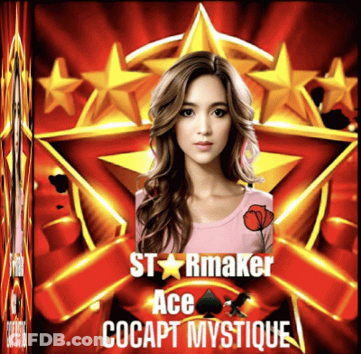 A Poster For Starmaker Ace Cocapt Mystique With A Woman On It GIF