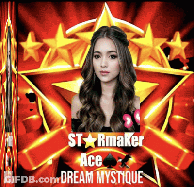 A Poster For Starmaker Ace Dream Mystique Features A Woman GIF