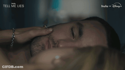 A Poster For Tell Me Lies Shows A Man And Woman GIF
