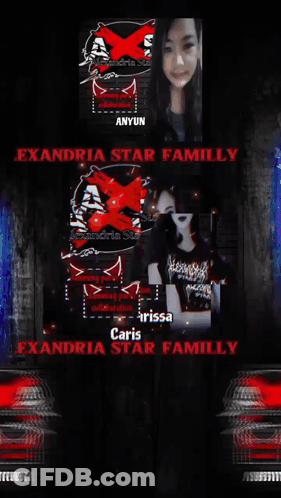 A Poster For The Alexandria Star Family Shows A Girl With Glasses GIF
