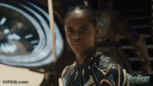 A Poster For The Avengers Documentary Shows A Woman In A Costume GIF