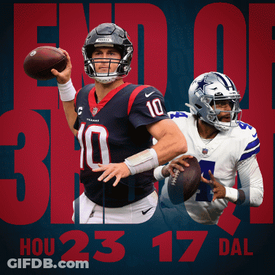 A Poster For The Cowboys And Texans Football Teams GIF