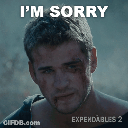 A Poster For The Expendables 2 With A Man With Blood On His Face GIF