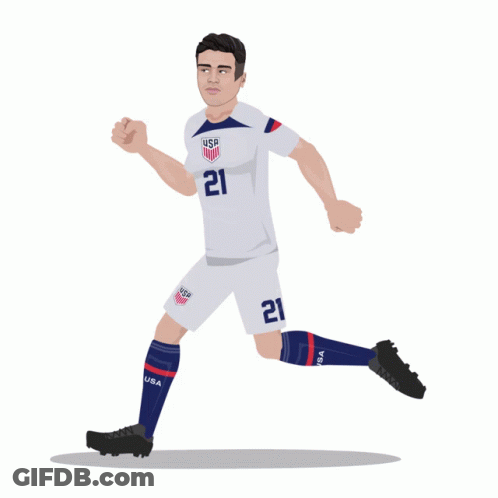 A Poster For The Fifa World Cup Qatar 2022 With A Cartoon Of A Soccer Player GIF