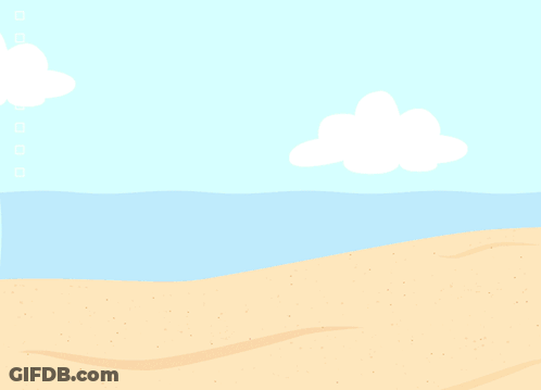 A Poster For The First Day Of Summer With Sunglasses A Crab And A Starfish GIF