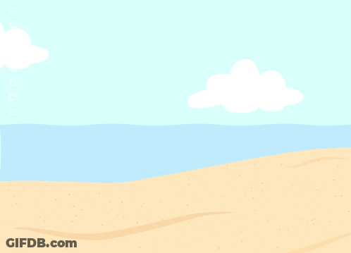 A Poster For The First Day Of Summer With Sunglasses A Crab And A Starfish GIF