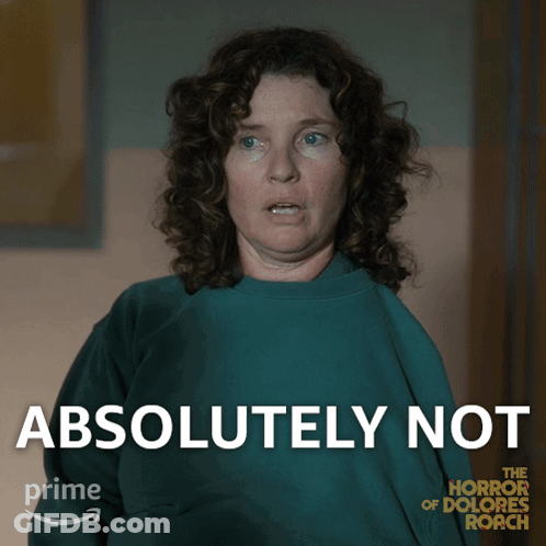 A Poster For The Horror Of Dolores Roach Shows A Woman In A Green Shirt GIF