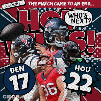 A Poster For The Houston Texans Football Team Shows Players Den 17 And Hou 22 GIF