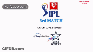 A Poster For The Ipl 3Rd Match GIF