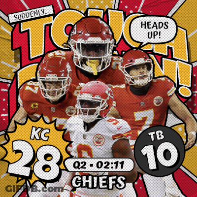 A Poster For The Kansas City Chiefs Shows A Group Of Players GIF