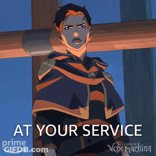A Poster For The Legend Of Vox Machina Shows A Cartoon Character GIF