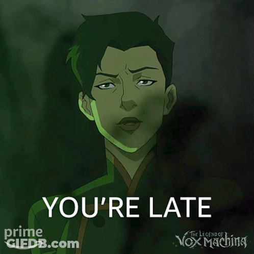 A Poster For The Legend Of Vox Machina Shows A Woman In Green GIF