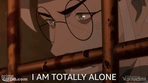 A Poster For The Legendary Vox Machina Shows A Man Behind Bars GIF