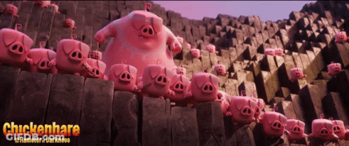 A Poster For The Movie Chickenhare And The Hamster In Darkness GIF