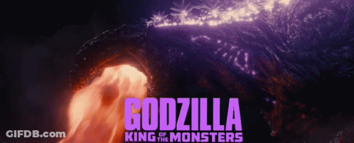 A Poster For The Movie Godzilla King Of Monsters GIF