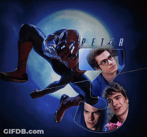 A Poster For The Movie Peter R Shows A Man In A Spider Suit GIF