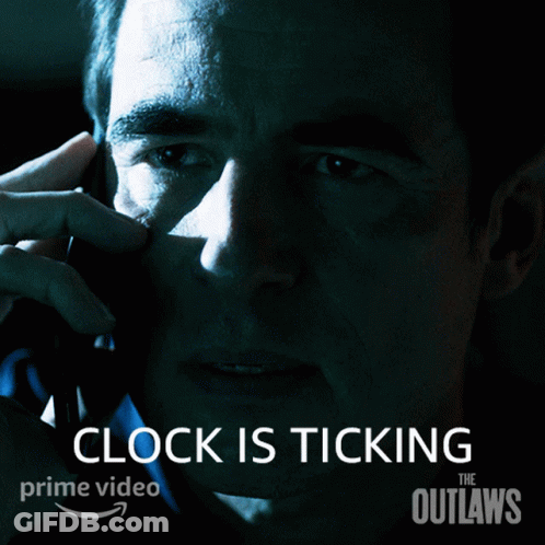 A Poster For The Outlaws Shows A Man Talking On The Phone GIF