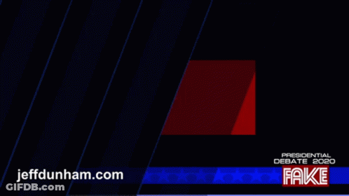 A Poster For The Presidential Debate 2020 With The Website Jeffdunham.com At The Bottom GIF
