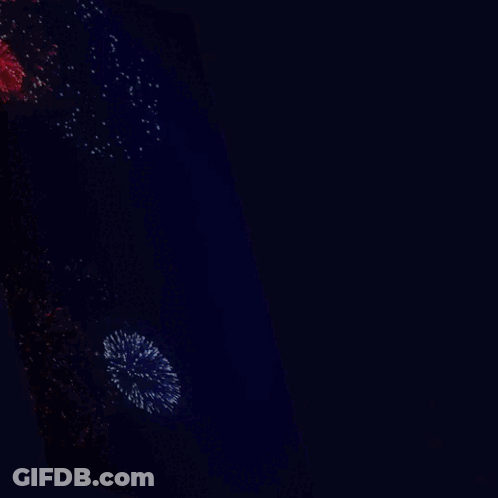 A Poster For The Rebel 107.9 New Year 'S Music Marathon With Champagne Glasses And Fireworks GIF