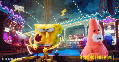 A Poster For The Spongebob Movie Shows Patrick And Spongebob GIF