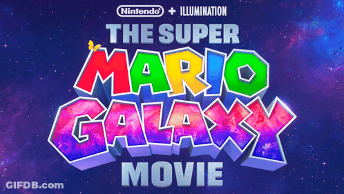A Poster For The Super Mario Galaxy Movie By Illumination GIF