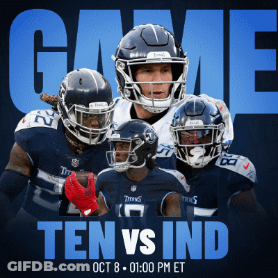 A Poster For The Ten Vs Ind Game On October 8 GIF