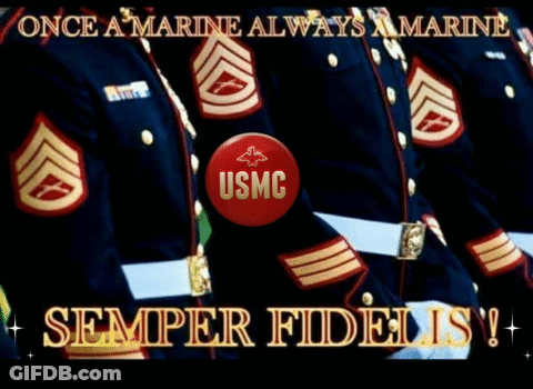 A Poster For The Us Marines That Says Semper Fidelis GIF