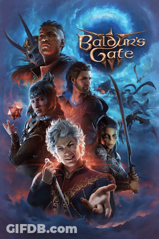 Baldur's Gate Video Game Poster GIF