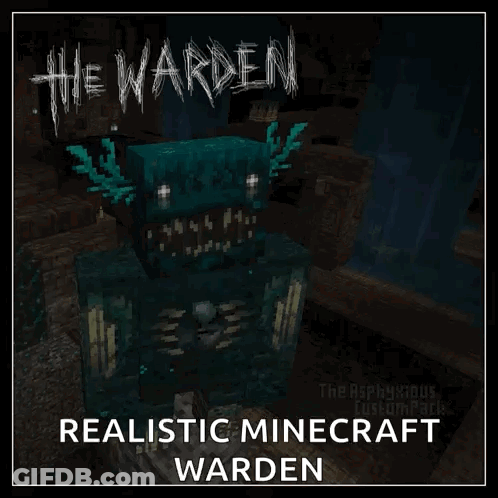 A Poster For The Warden Realistic Minecraft Warden Shows A Monster GIF