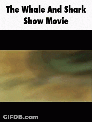 A Poster For The Whale And Shark Show Movie Shows A Whale And Shark Swimming In The Ocean . GIF