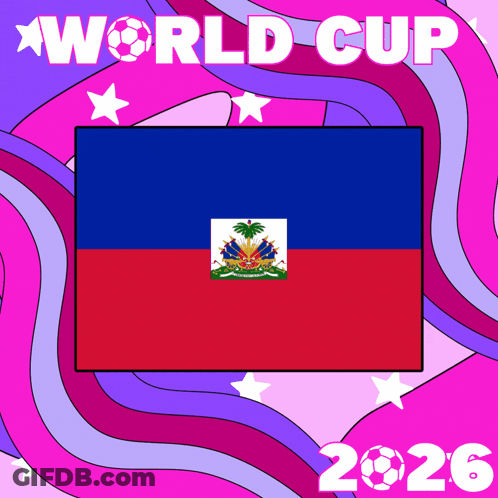 A Poster For The World Cup In 2026 With A Flag GIF
