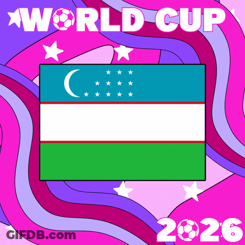 A Poster For The World Cup In 2026 With A Flag GIF