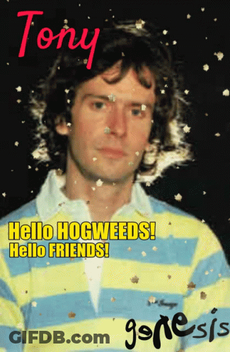 A Poster For Tony Hogweeds Says Hello Hogweeds GIF