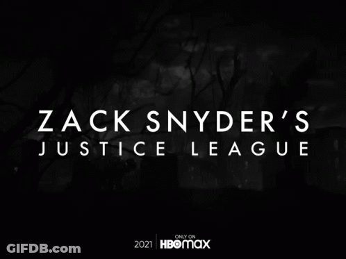 A Poster For Zack Snyder 'S Justice League Shows A Batman Statue GIF