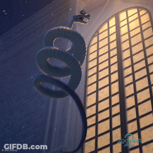 A Poster For Zootopia 2 Shows A Snake GIF