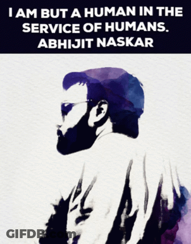 A Poster Of A Man With A Quote By Abhijit Naskar GIF