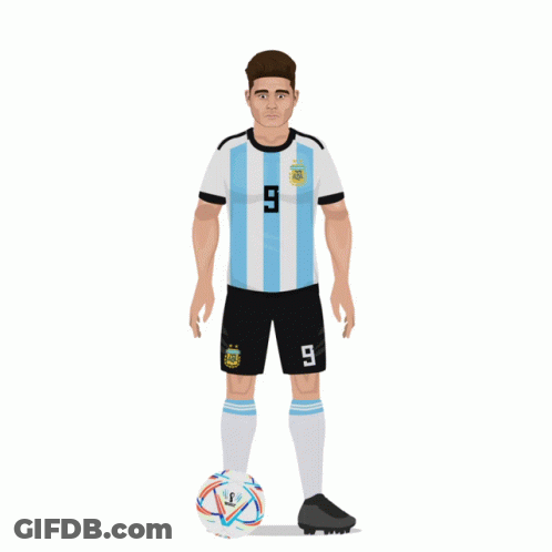 A Poster Of A Soccer Player With The Name Julian GIF