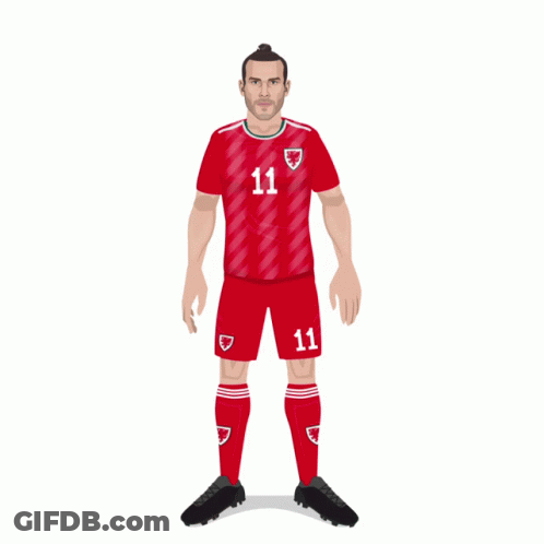 A Poster Of A Soccer Player With The Number 11 On His Jersey GIF