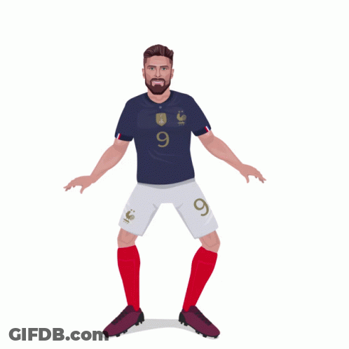 A Poster Of A Soccer Player With The Number 9 On His Shirt GIF
