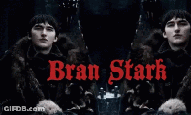 A Poster Of Bran Stark With A Fur Coat GIF