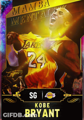 A Poster Of Kobe Bryant With The Number 24 On His Shirt GIF
