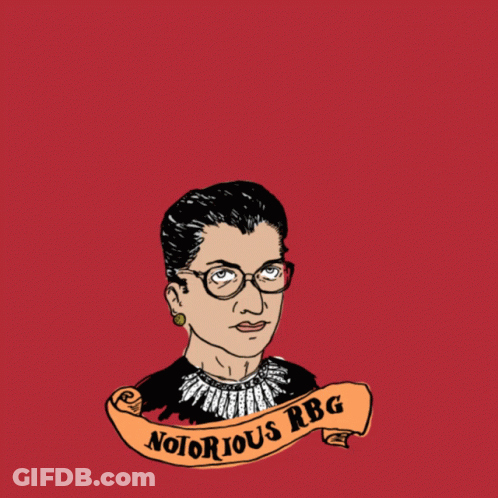 A Poster Of Notorious Rbg With A Quote GIF