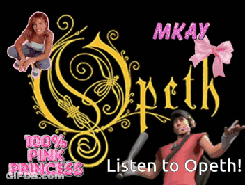 A Poster That Says 100 % Pink Princess Listen To Opeth On It GIF