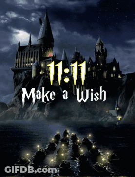A Poster That Says 11:11 Make A Wish With A Castle In The Background GIF